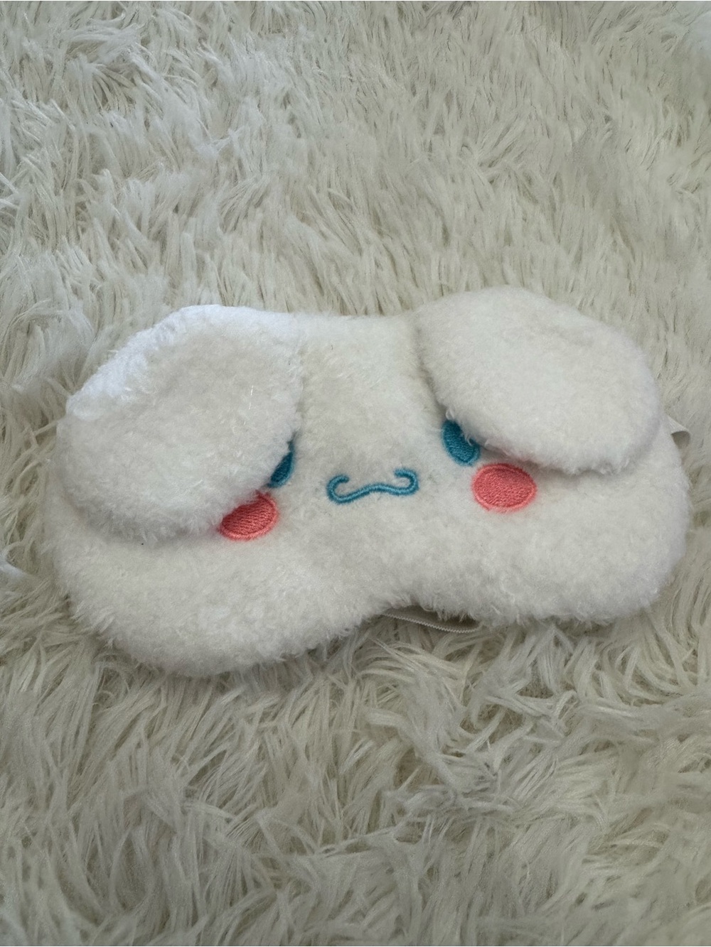 Cinnamonroll sleep Eye Mask with Embroidered Face blackout blindfold